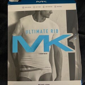 Michael Kors Ultimate Rib 2 Crew Neck Undershirts Black Medium